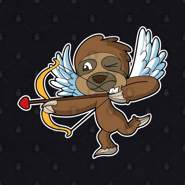 Cupid Sloth Valentine's Day by E